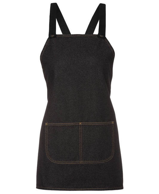 JB's CROSS BACK 65x71 BIB DENIM APRON (WITHOUT STRAP) - Black