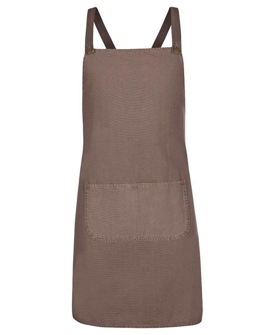 JB's CROSS BACK CANVAS APRON (WITHOUT STRAP) - Latte
