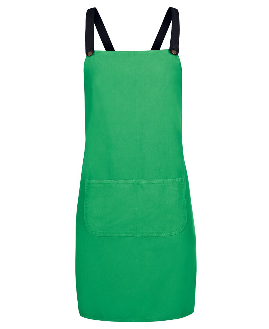 JB's CROSS BACK CANVAS APRON (WITHOUT STRAP) - Pea Green