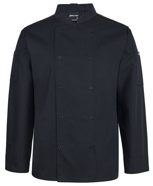 JB's L/S SNAP BUTTON CHEFS JACKET - Black