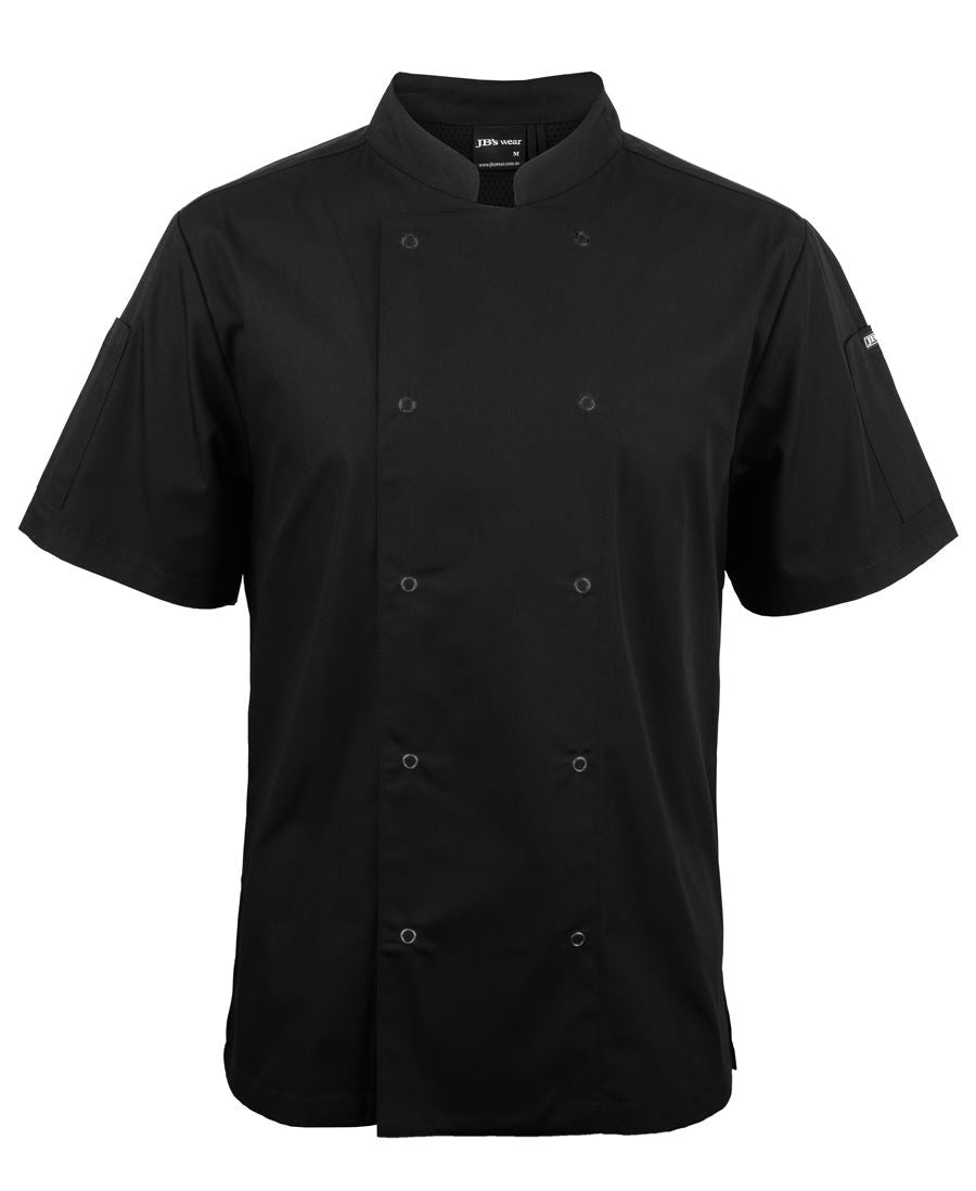 JB's S/S SNAP BUTTON CHEFS JACKET - Black
