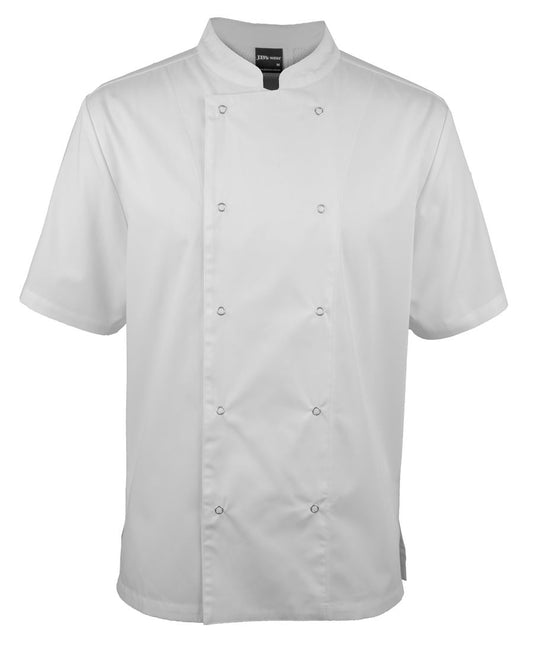 JB's S/S SNAP BUTTON CHEFS JACKET - White