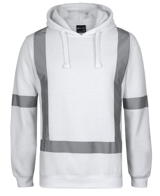 JB's FLEECE HOODIE WITH REFLECTIVE TAPE - White