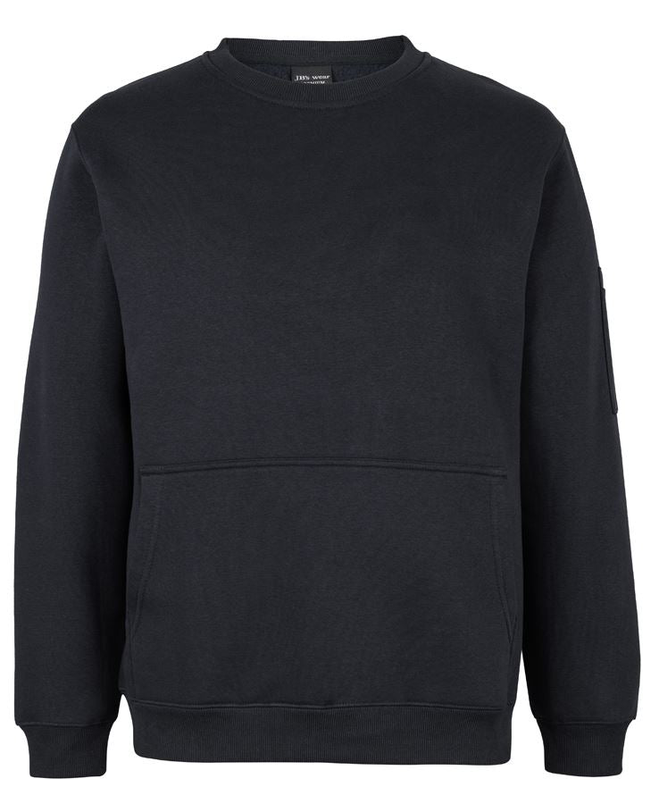 JB's 350 PREMIUM TRADE CREW NECK FLEECE - Black/Black