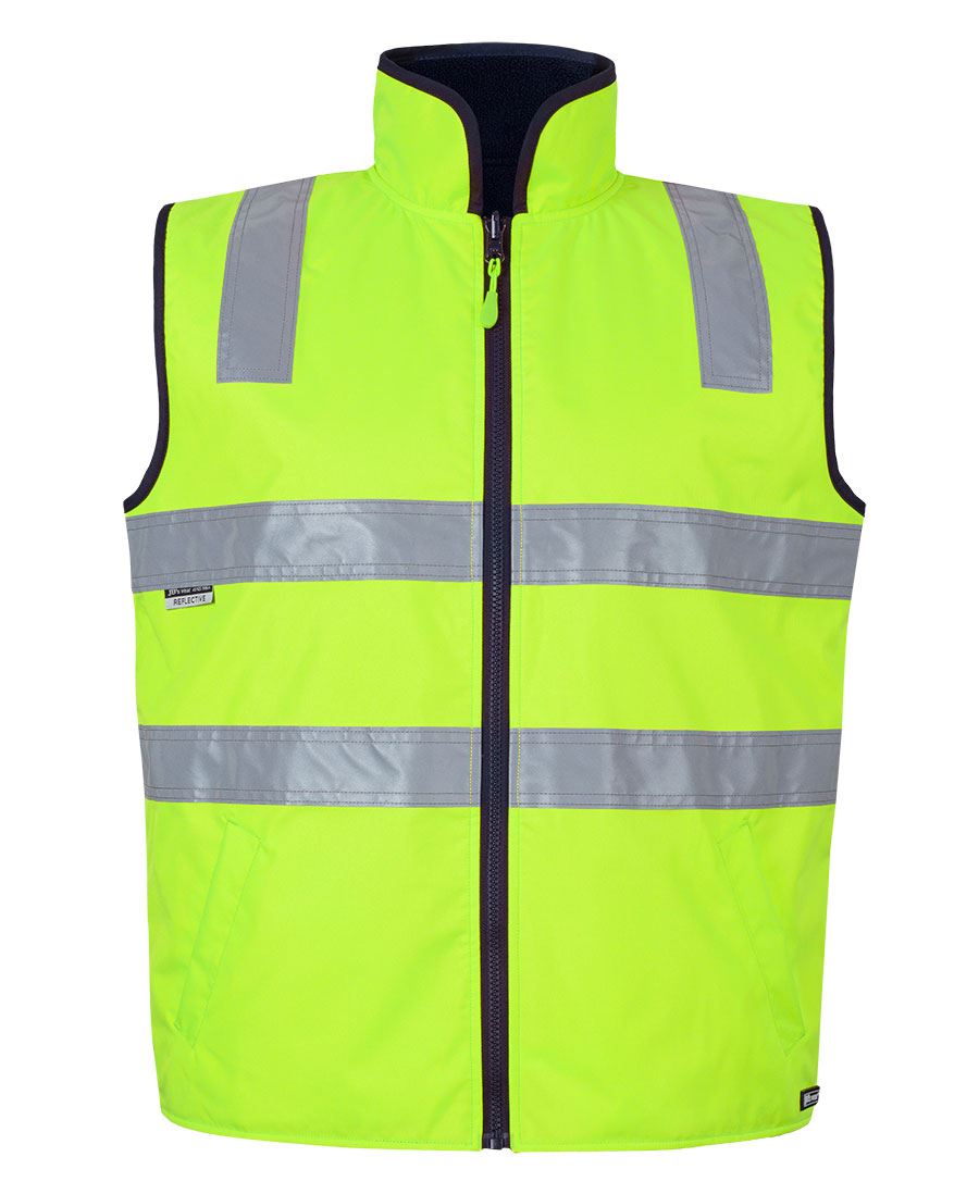JB's HV 4602.1 (D+N) REV VEST - Lime/Navy