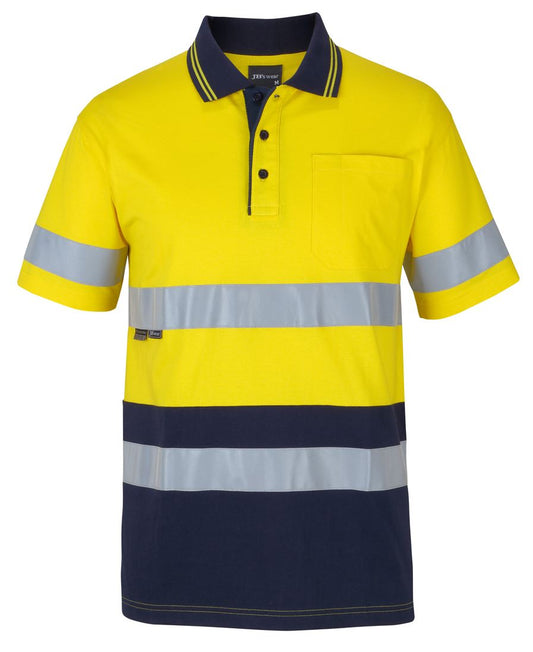 JB's HV (D+N) S/S COTTON POLO - Yellow/Navy