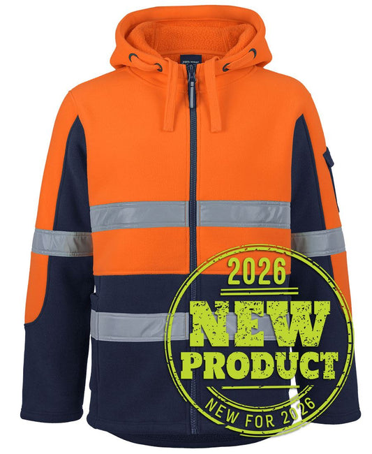 JB's HV D+N 450G FULL ZIP SHEPHERD HOODIE - Orange/Navy