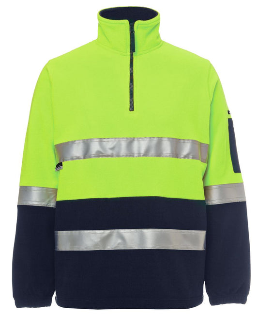 JB's HV (D+N) 1/2 ZIP POLAR - Lime/Navy
