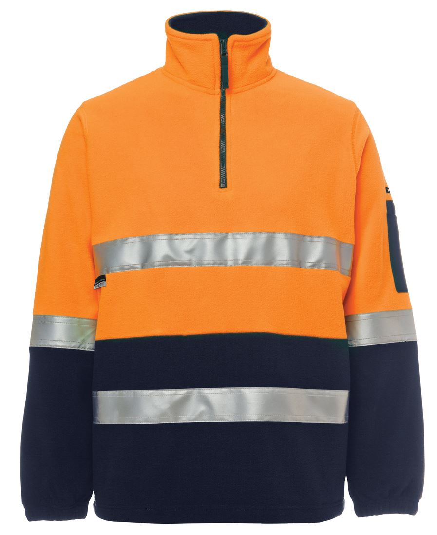 JB's HV (D+N) 1/2 ZIP POLAR - Orange/Navy