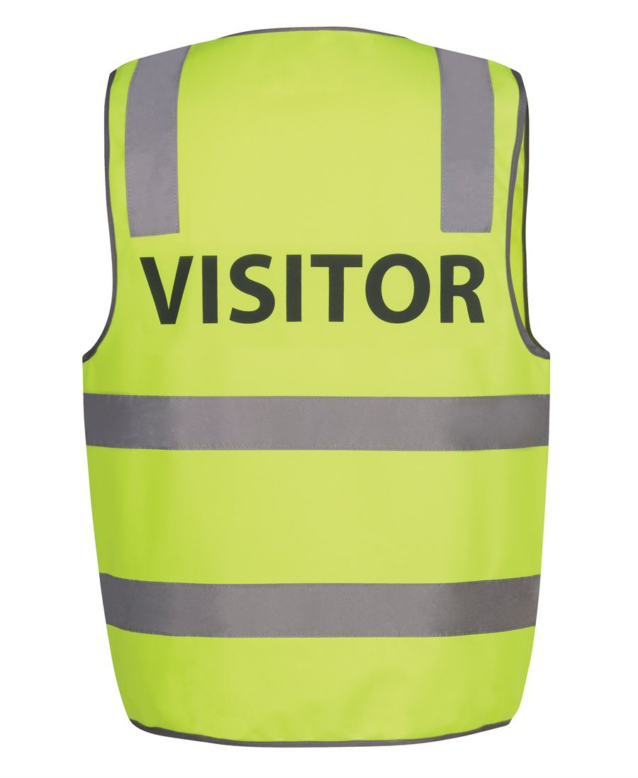 JB's HV (D+N) SAFETY VEST PRINT VISITOR - Lime