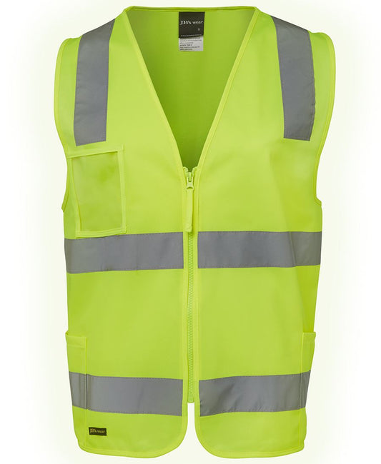 JB's HV (D+N) ZIP SAFETY VEST - Lime