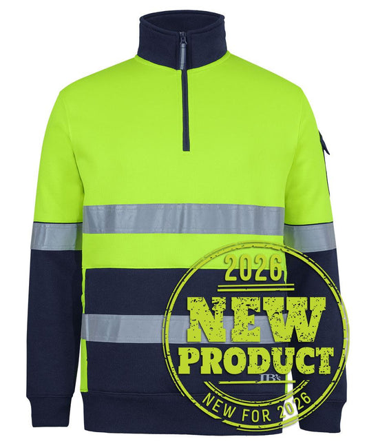 JB's 350G HV (D+N) 1/2 ZIP TRADE FLEECE - Lime/Navy