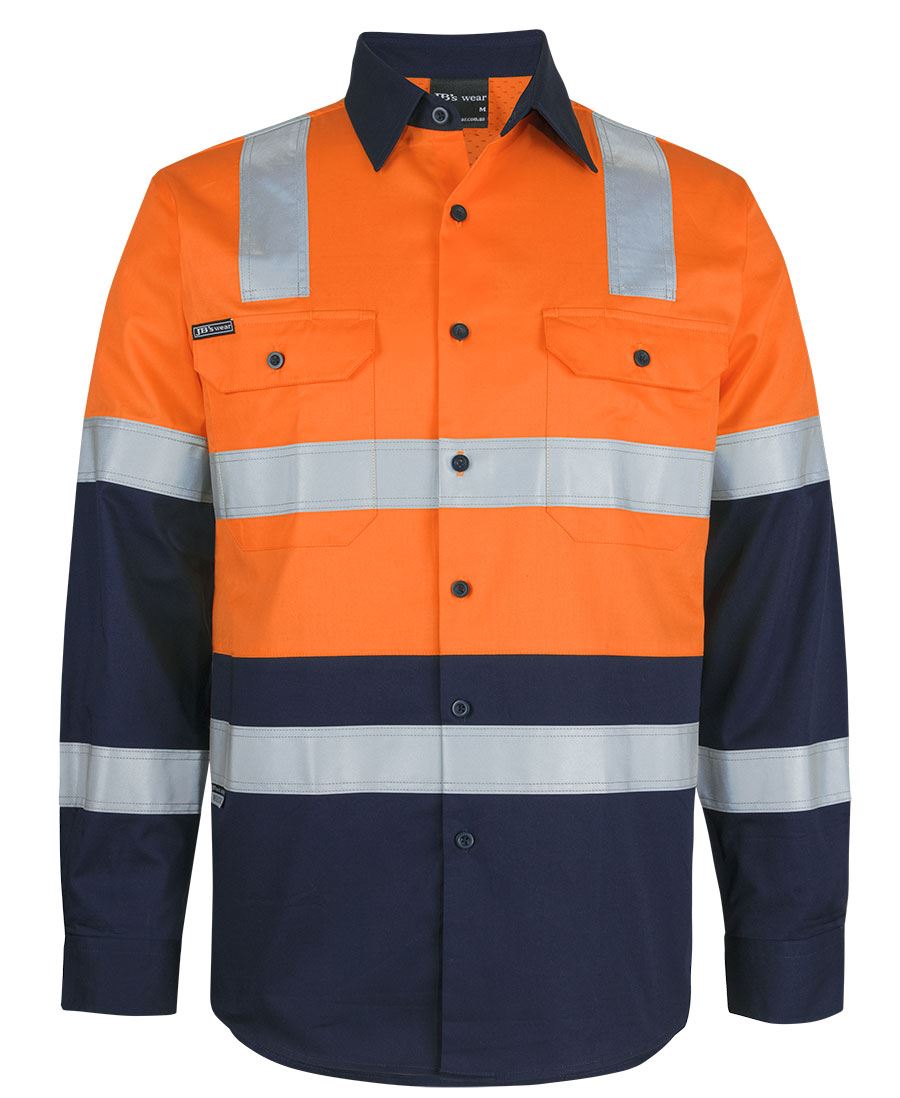 JB's HV (D+N) L/S 150G LEVEL 3 W/SHIRT - Orange/Navy