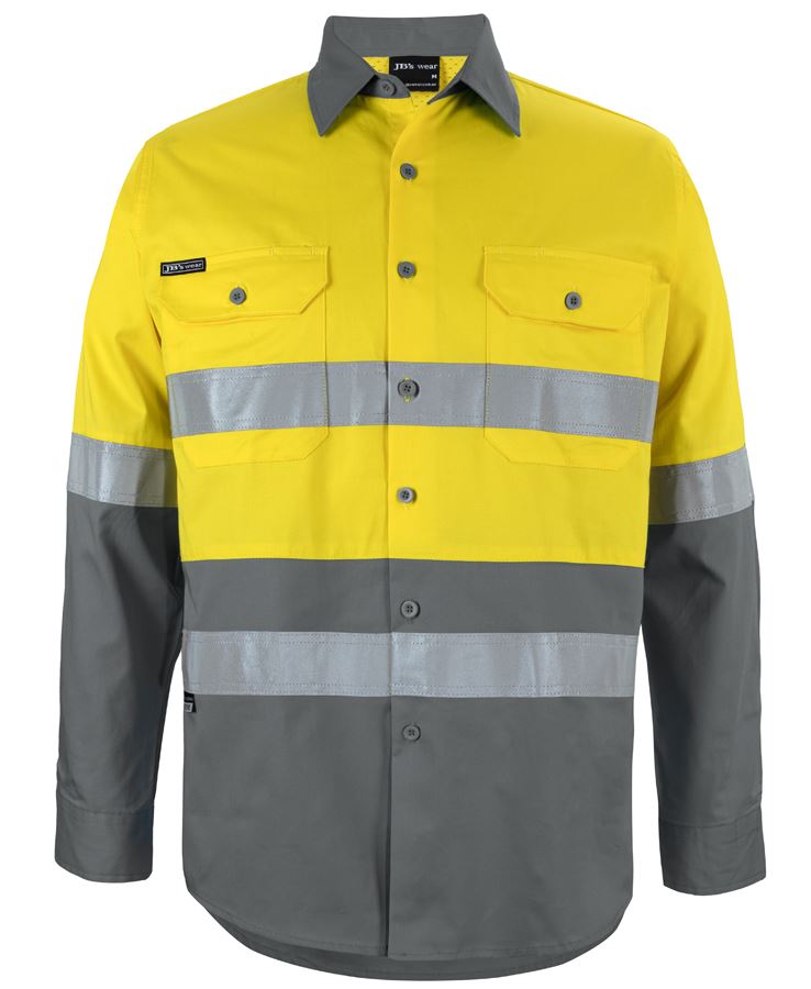 JB's HV (D+N) L/S 150G W/SHIRT - Yellow/Charcoal