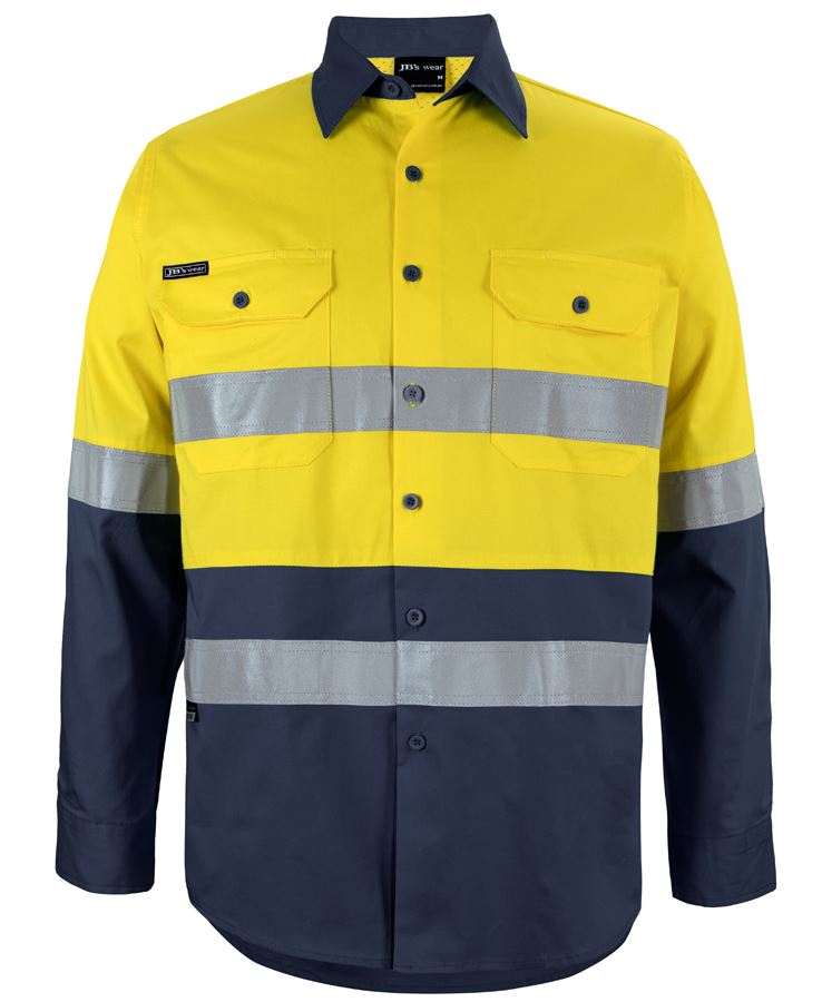 JB's HV (D+N) L/S 150G W/SHIRT - Yellow/Navy