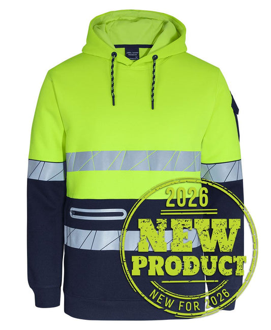 JB's 450G HV PULL OVER HOODIE WITH FRAG TAPE - Lime/Navy