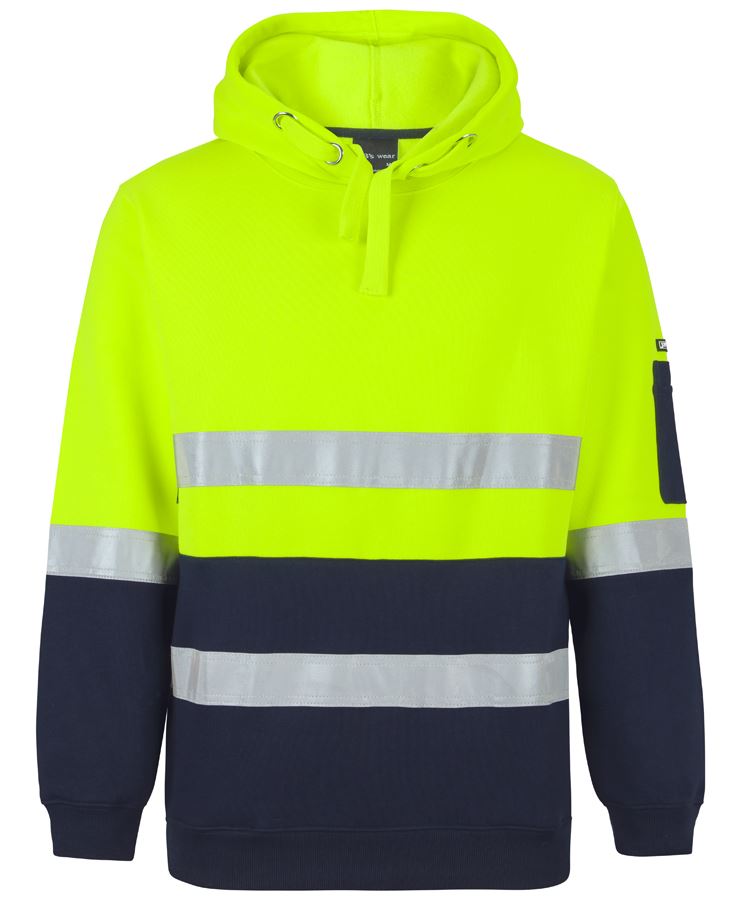 JB's HV (D+N) PULL OVER HOODIE - Lime/Navy