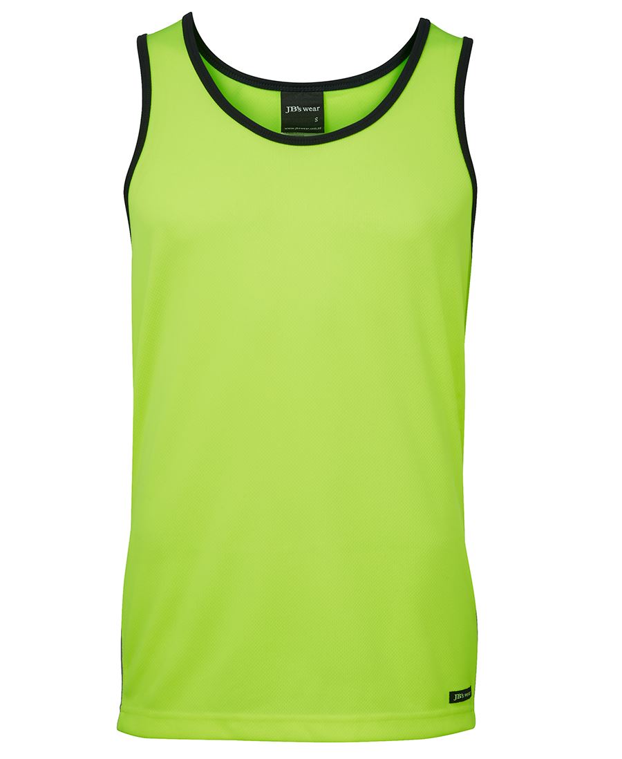 JB's HV 4602.1 CONTRAST SINGLET - Lime/Navy
