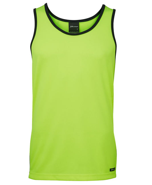 JB's HV 4602.1 CONTRAST SINGLET - Lime/Navy
