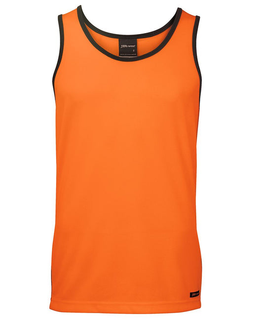 JB's HV 4602.1 CONTRAST SINGLET - Orange/Navy