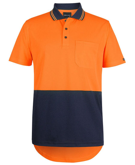 JB's HV S/S DROP TAIL POLO - Orange/Navy