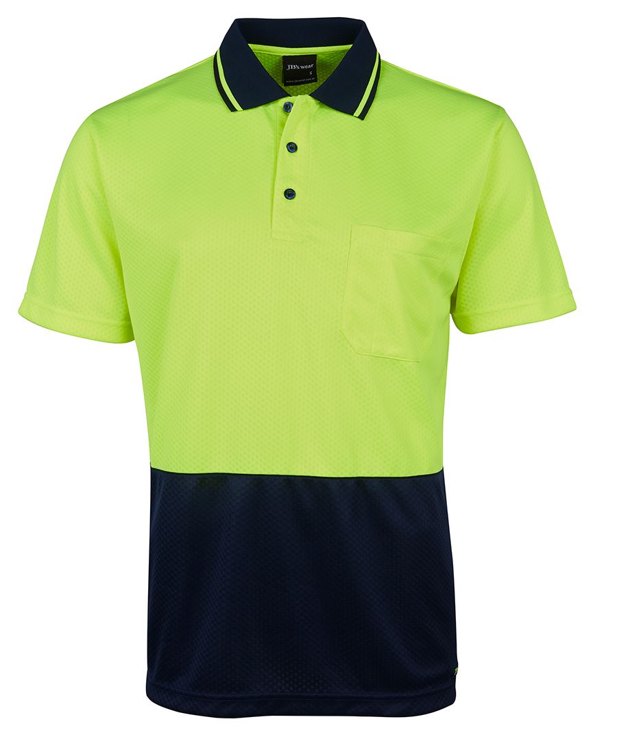 JB's HV 4602.1 JACQUARD NON CUFF POLO - Lime/Navy