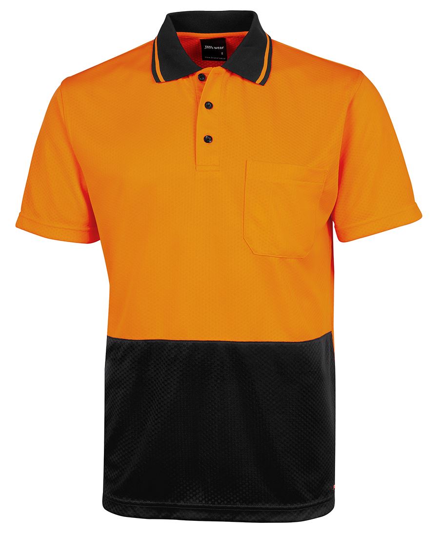 JB's HV 4602.1 JACQUARD NON CUFF POLO - Orange/Black