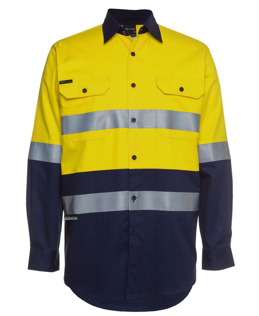 JB's HV (D+N) L/S 190G SHIRT - Yellow/Navy