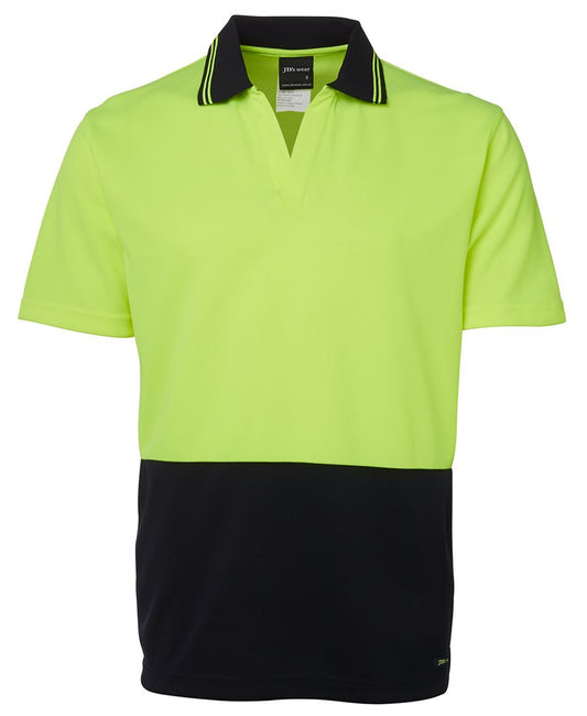 JB's HV 4602.1 S/S NON BUTTON POLO - Lime/Navy