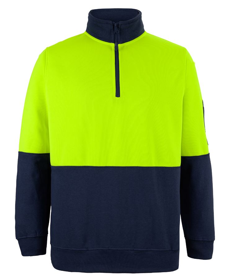 JB's HV 1/2 ZIP FLEECY - Lime/Navy