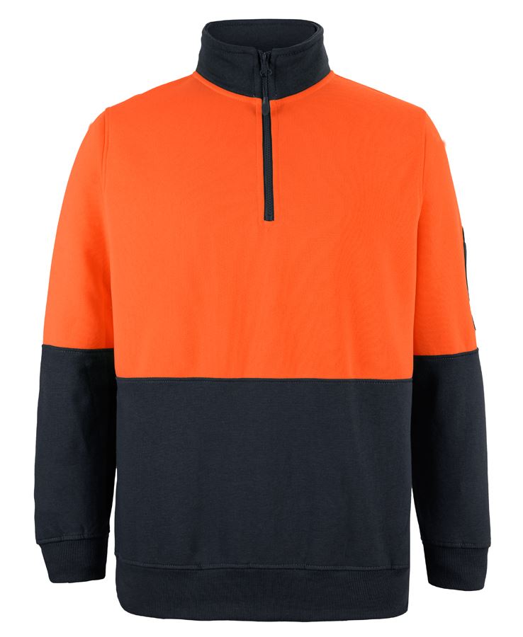 JB's HV 1/2 ZIP FLEECY - Orange/Black