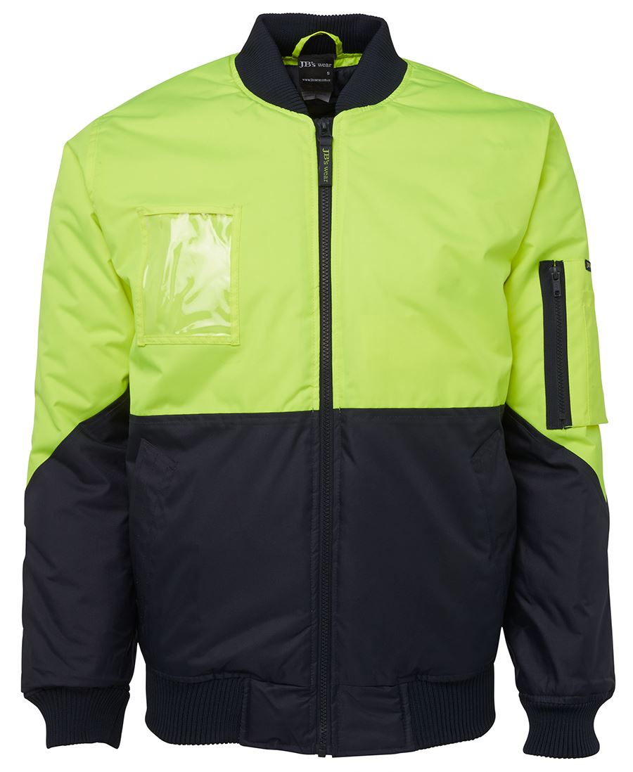 JB's HI VIS FLYING JACKET - Lime/Navy