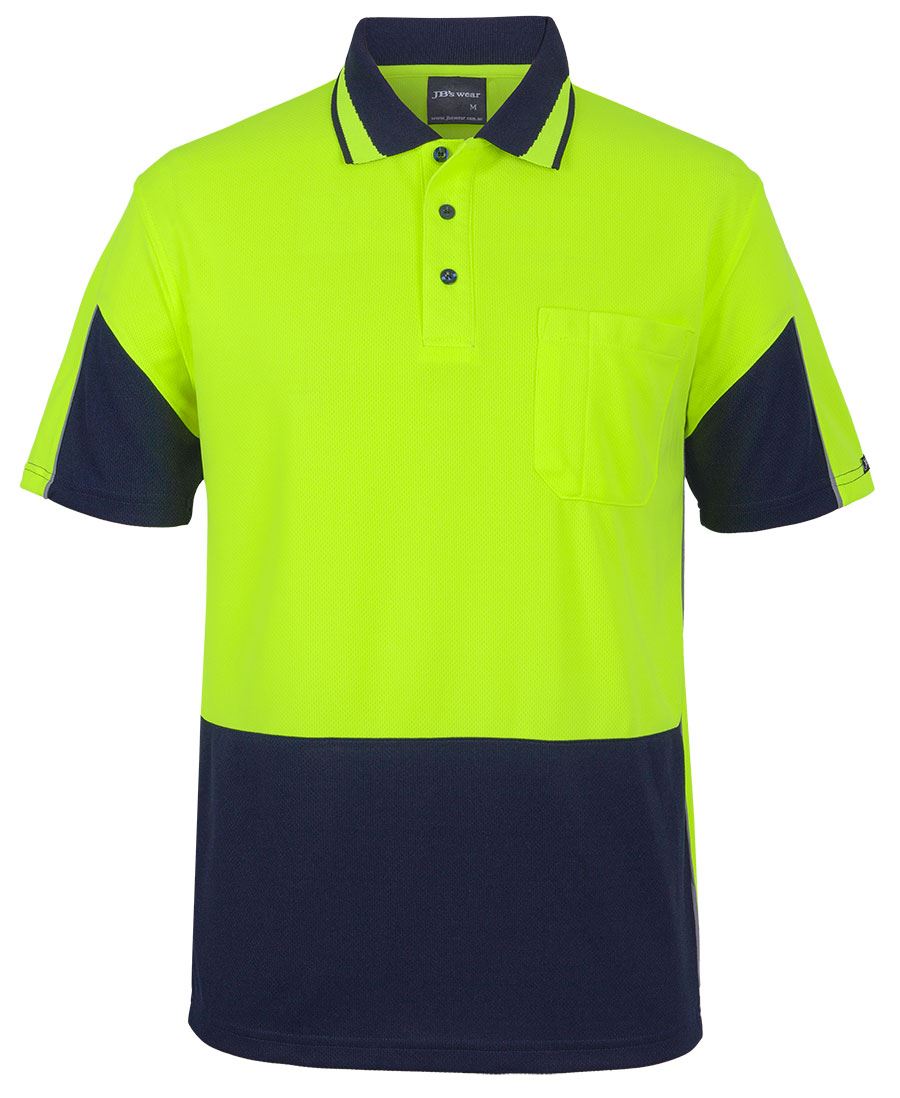 JB's HV 4602.1 S/S GAP POLO - Lime/Navy