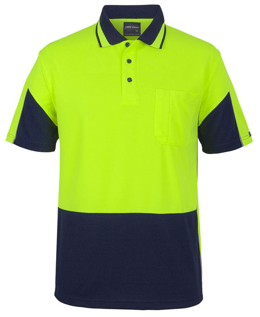 JB's HV 4602.1 S/S GAP POLO - Lime/Navy