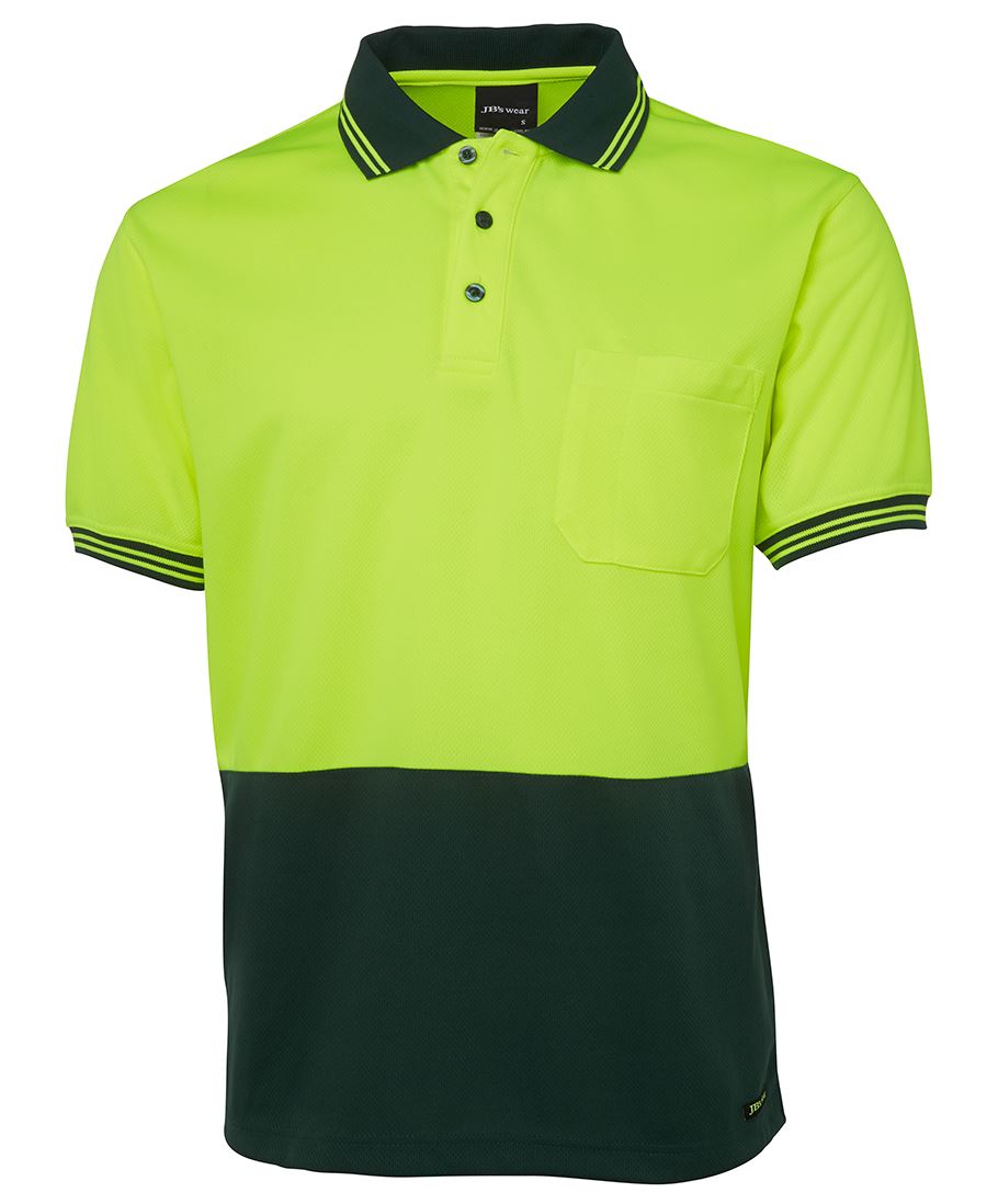 JB's HV S/S TRAD POLO - Lime/Bottle