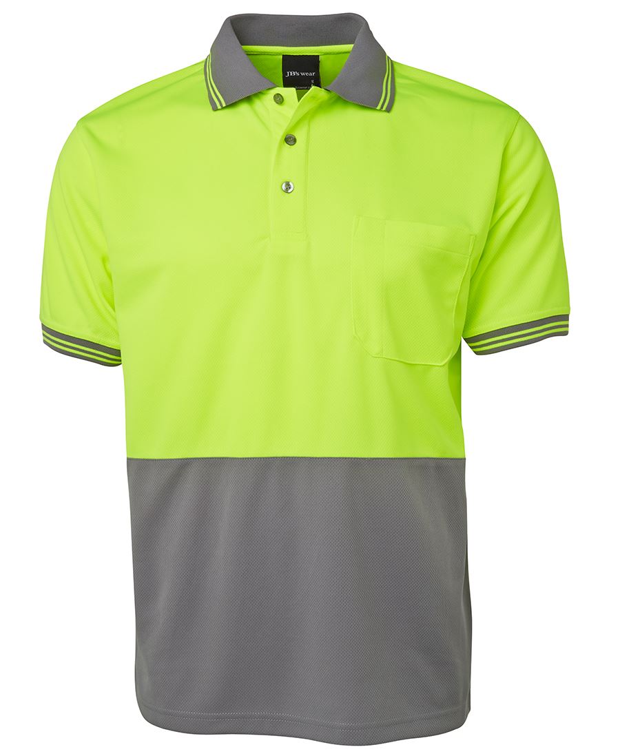 JB's HV S/S TRAD POLO - Lime/Charcoal