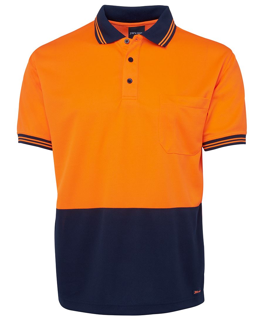 JB's HV S/S TRAD POLO - Orange/Navy