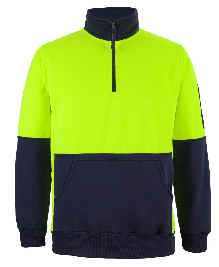JB's HV 330G 1/2 ZIP FLEECE - Lime/Navy