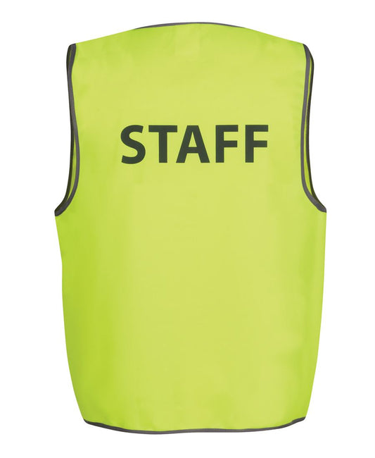JB's HV SAFETY VEST PRINT STAFF - Lime