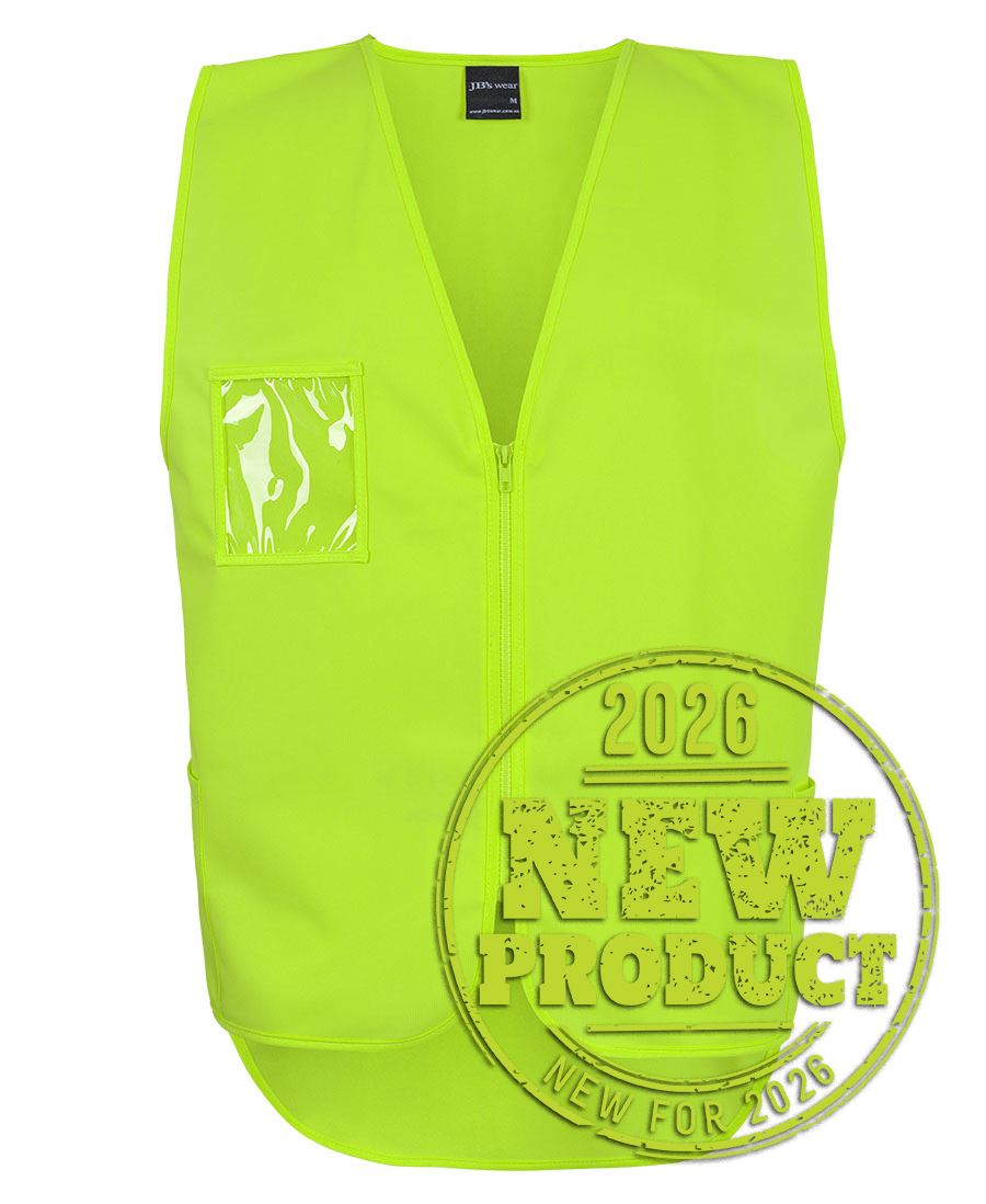 JB's HV ZIP DROP TAIL SAFETY VEST - Lime