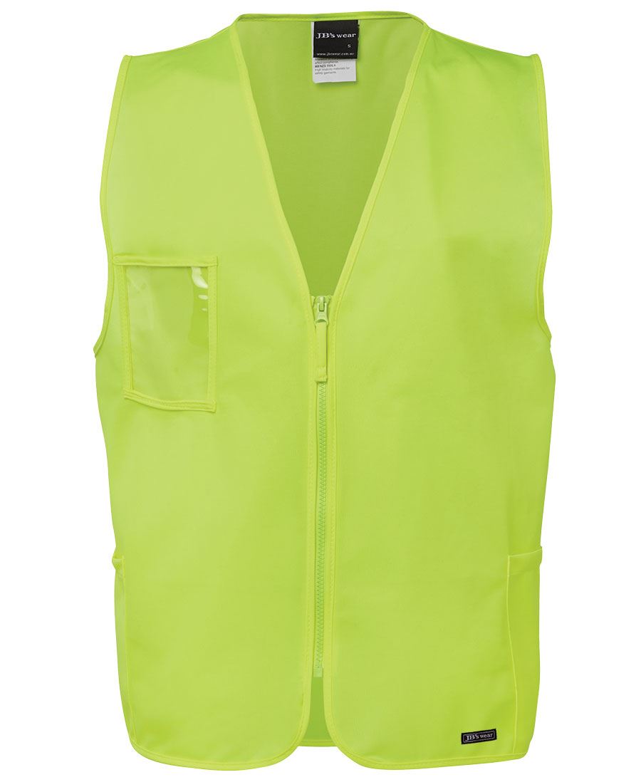 JB's HV ZIP SAFETY VEST - Lime