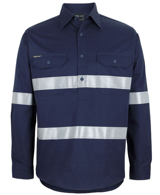 JB's CLOSE FRONT L/S 150G W/SHIRT REFLECTIVE TAPE - Navy