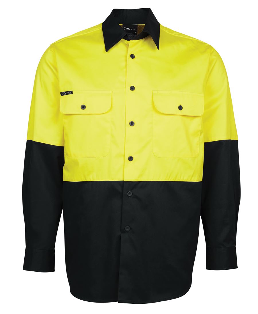 JB's HV L/S 150G SHIRT - Yellow/Black