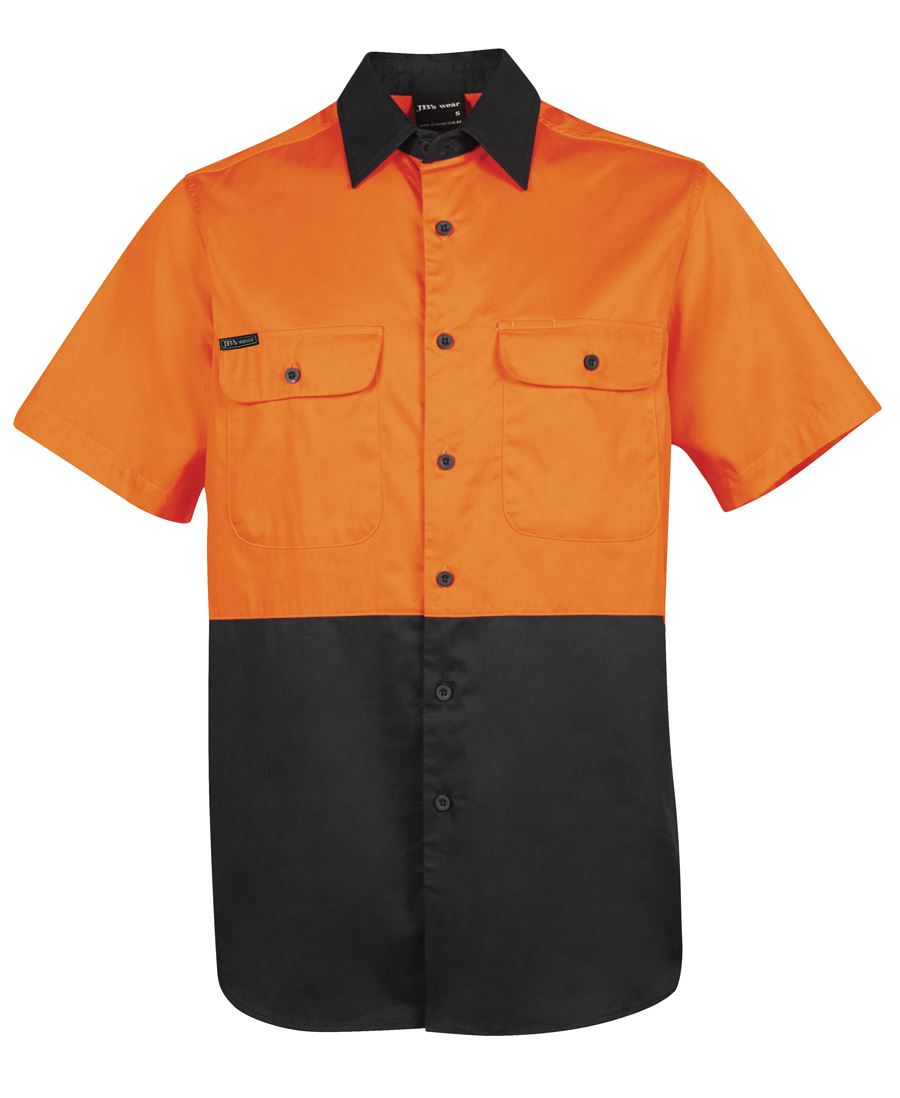 JB's HV S/S 150G SHIRT - Orange/Black