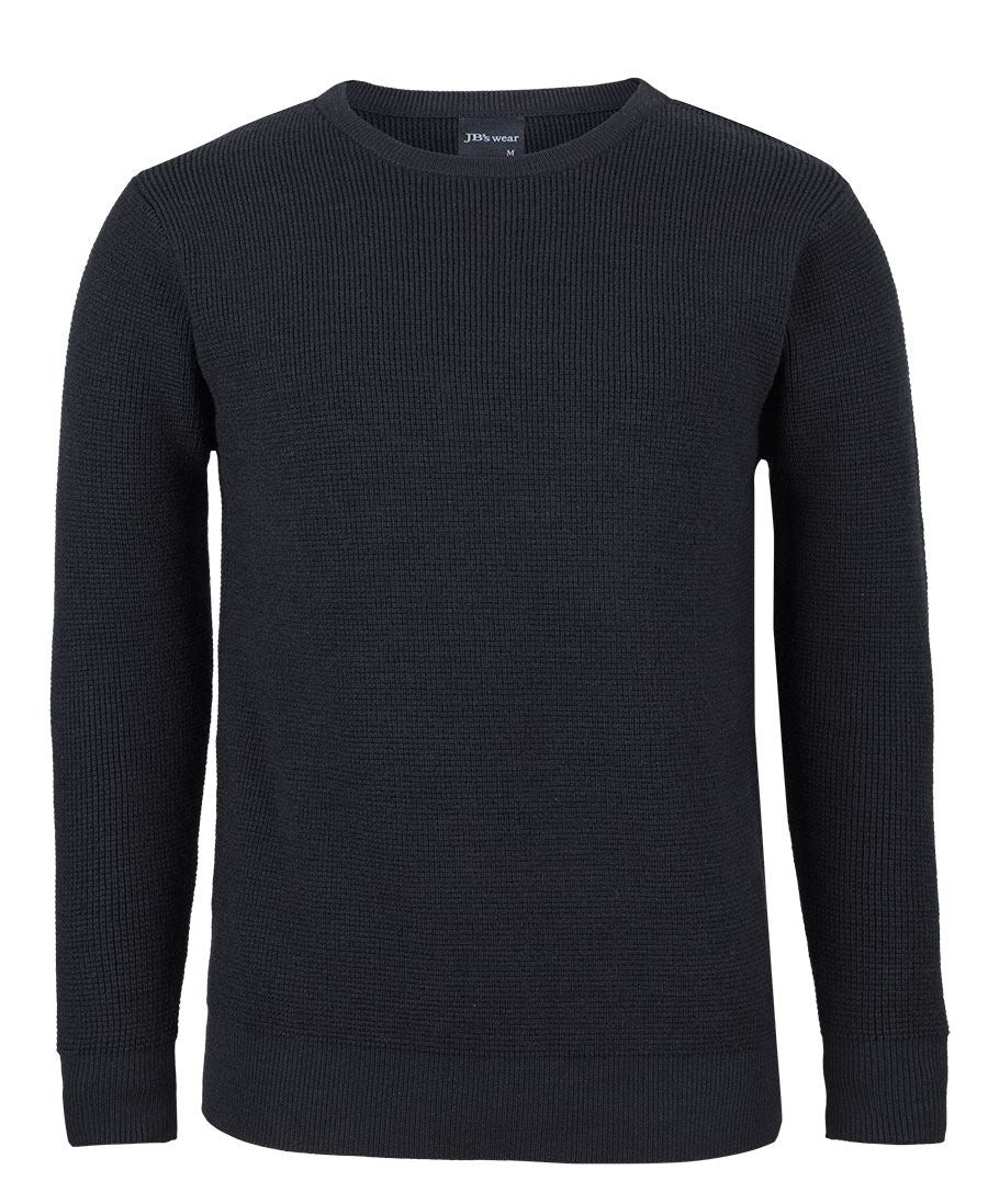 JB's CHUNKY CREW NECK JUMPER - Black