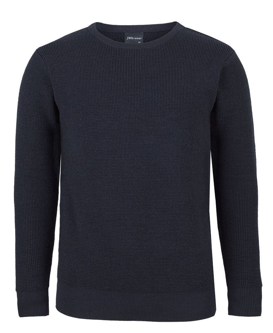 JB's CHUNKY CREW NECK JUMPER - Navy