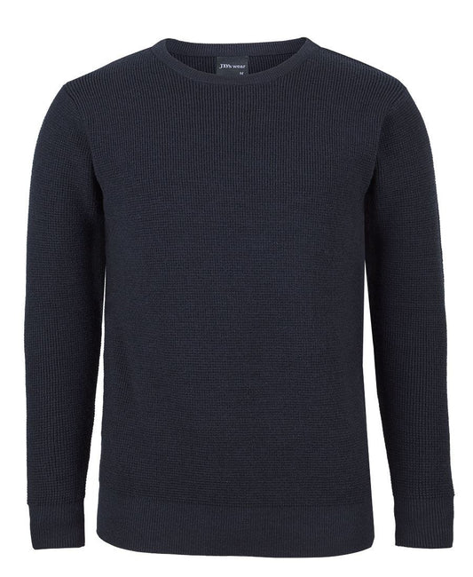 JB's CHUNKY CREW NECK JUMPER - Navy