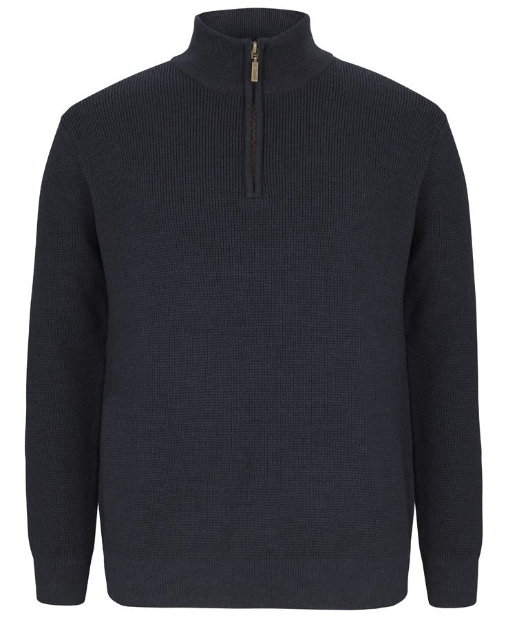 JB's CHUNKY 1/2 ZIP JUMPER - Black