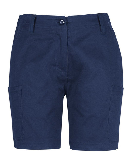 JB's LADIES MULTI POCKET STRETCH TWILL SHORT - Navy