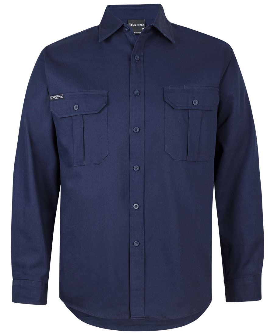 JB's L/S 190G WORK SHIRT - Navy